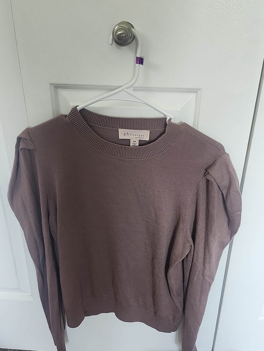 Philosophy Women's Crewneck Sweater in Taupe Mauve